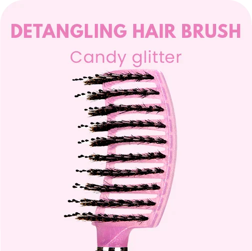 DETANGLING HAIR BRUSH - Candy glitter