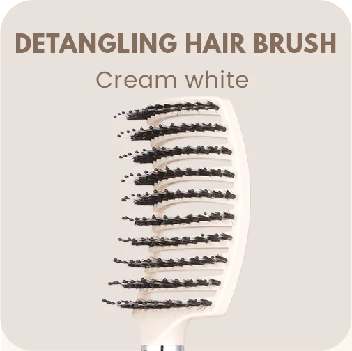 DETANGLING HAIR BRUSH - Cream white