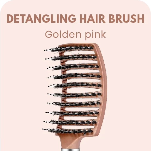 DETANGLING HAIR BRUSH - Golden pink