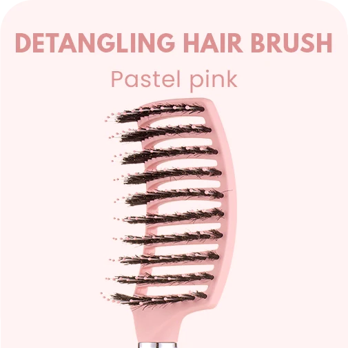 DETANGLING HAIR BRUSH - Number 2 - Pastel pink
