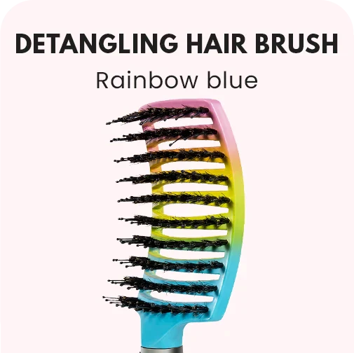 DETANGLING HAIR BRUSH - Rainbow blue