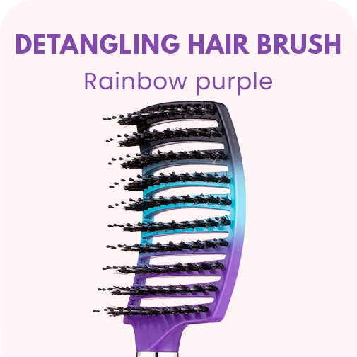 DETANGLING HAIR BRUSH - Rainbow purple