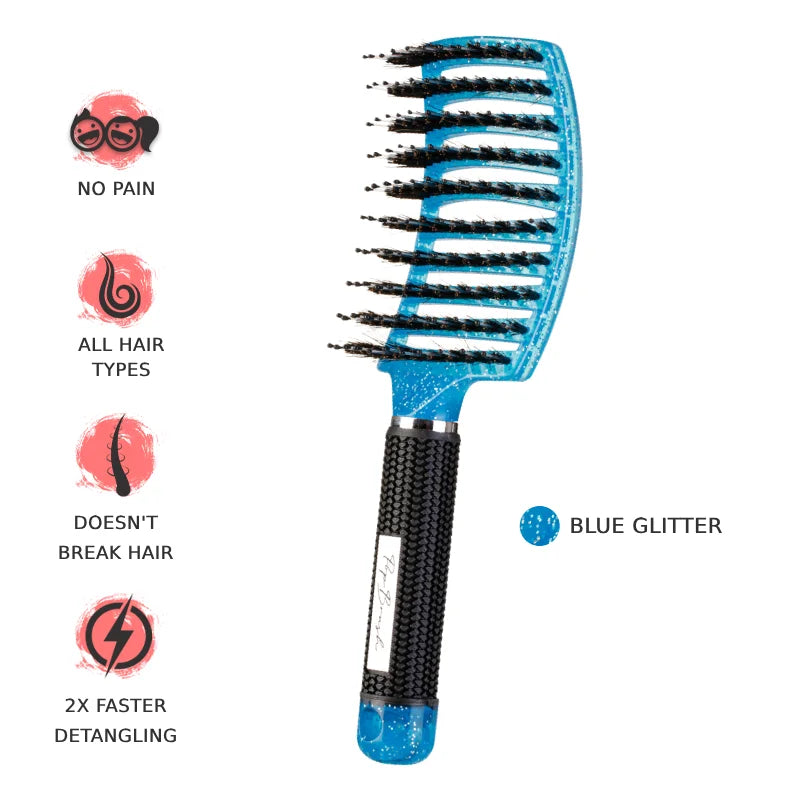 ANTI BREAKAGE DETANGLING HAIR BRUSH - BLACK NOVEMBER