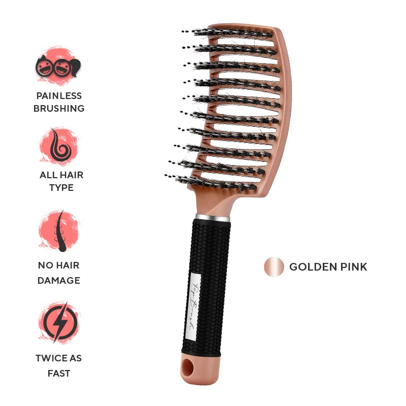 SCREAM FREE DETANGLING HAIR BRUSH - Pink