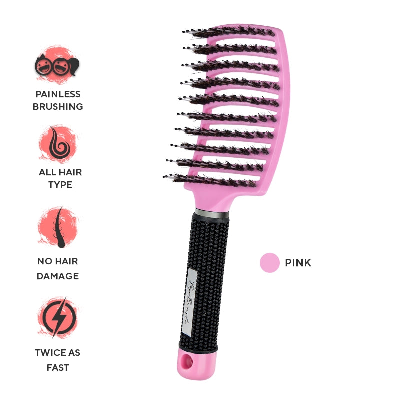 SCREAM FREE DETANGLING HAIR BRUSH - Pink