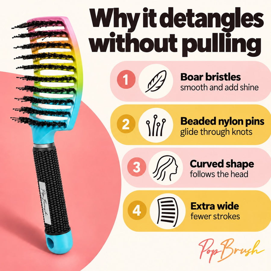 Popbrush detangling brush, image 3