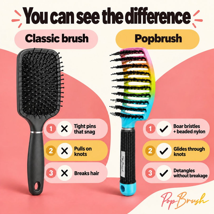 Popbrush detangling brush, image 4