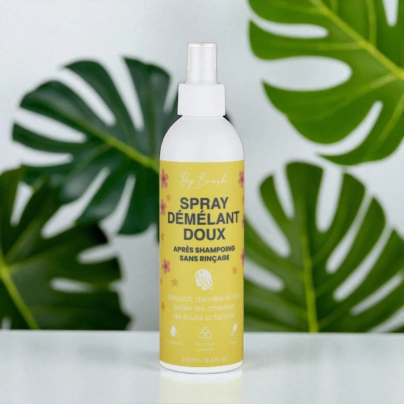 Gentle leave-in detangling spray